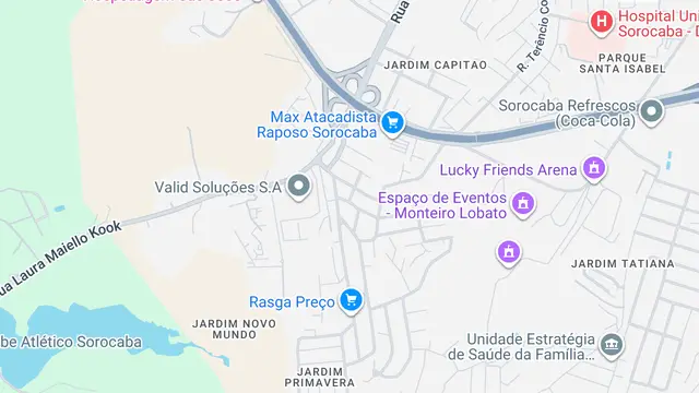 Mapa do bairro Jardim Novo Mundo, Sorocaba - SP