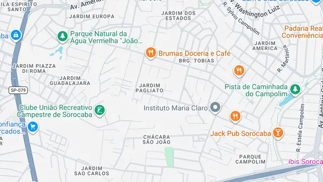 Mapa do bairro Jardim Pagliato, Sorocaba - SP