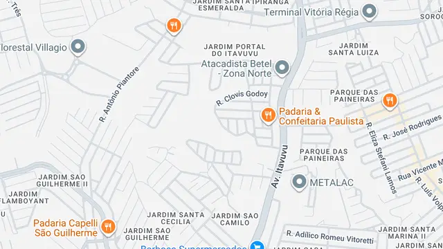 Mapa do bairro Jardim Paulista, Sorocaba - SP