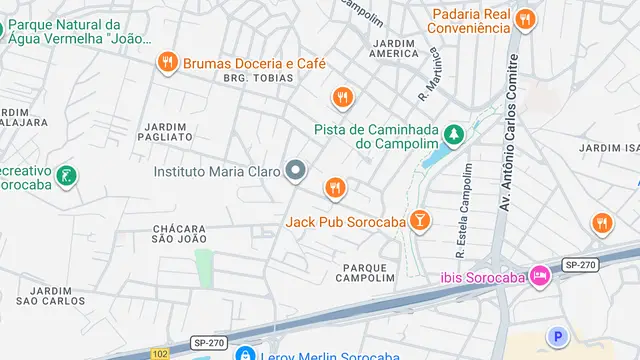 Mapa do bairro Jardim Pires de Mello, Sorocaba - SP