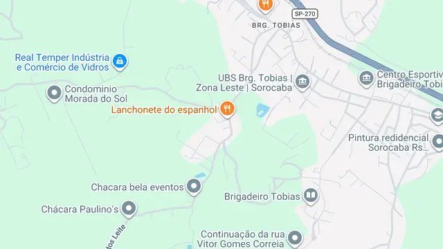 Mapa do bairro Jardim Pitangui, Sorocaba - SP