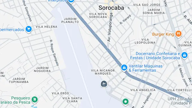 Mapa do bairro Jardim Planalto, Sorocaba - SP