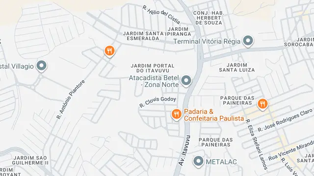 Mapa do bairro Jardim Portal do Itavuvu, Sorocaba - SP