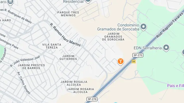 Mapa do bairro Jardim Residencial Carmem Blanco, Sorocaba - SP - Rua Ramon Haro Martini