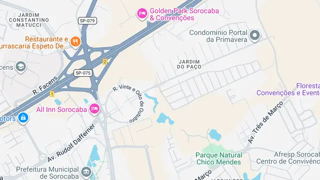 Mapa do bairro Jardim Residencial Colinas do Sol, Sorocaba - SP