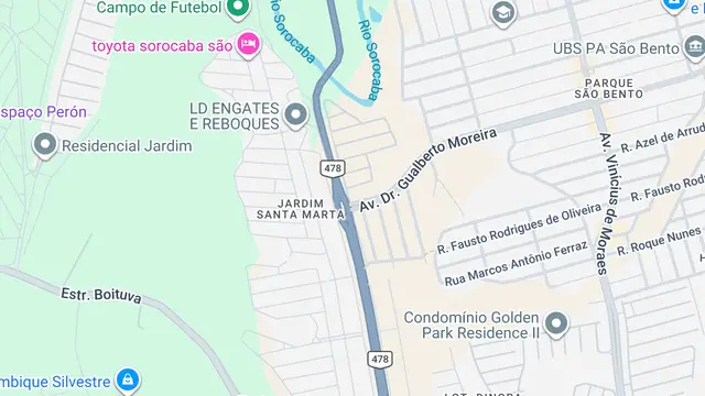 Mapa do bairro Jardim Residencial das Dálias, Sorocaba - SP