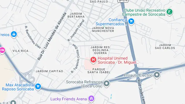 Mapa do bairro Jardim Residencial Deolinda Guerra, Sorocaba - SP