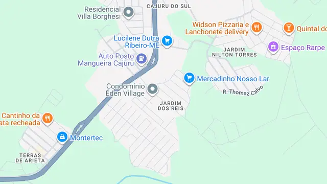 Mapa do bairro Jardim Residencial dos Reis, Sorocaba - SP