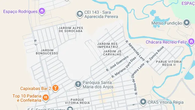 Mapa do bairro Jardim Residencial Imperatriz, Sorocaba - SP