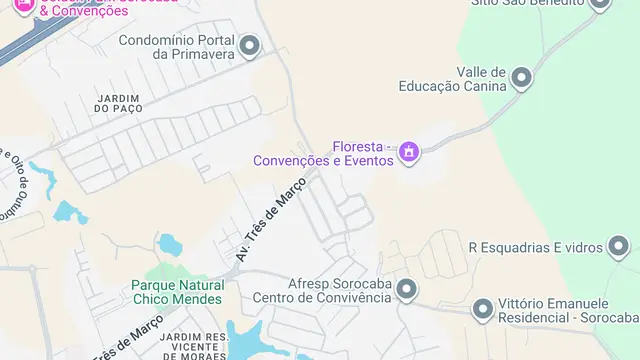 Mapa do bairro Jardim Residencial Le France, Sorocaba - SP