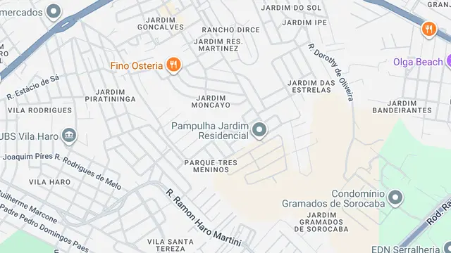 Mapa do bairro Jardim Residencial Martinez, Sorocaba - SP