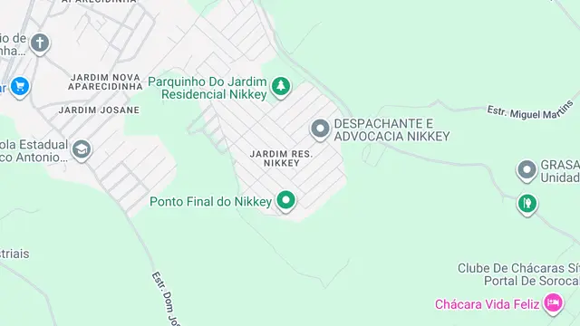 Mapa do bairro Jardim Residencial Nikkey, Sorocaba - SP