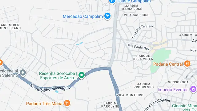 Mapa do bairro Jardim Residencial Sunset Village, Sorocaba - SP
