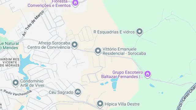 Mapa do bairro Jardim Residencial Vittório Emanuelle, Sorocaba - SP