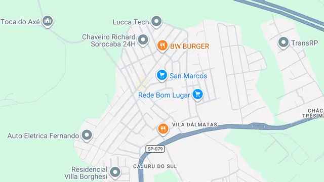 Mapa do bairro Jardim Rubi, Sorocaba - SP