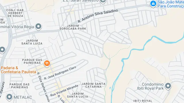 Mapa do bairro Jardim Santa Catarina, Sorocaba - SP