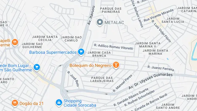 Mapa do bairro Jardim Santa Claudia, Sorocaba - SP