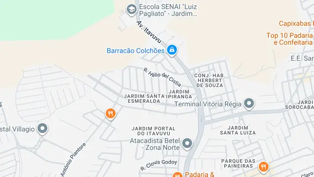 Mapa do bairro Jardim Santa Esmeralda, Sorocaba - SP