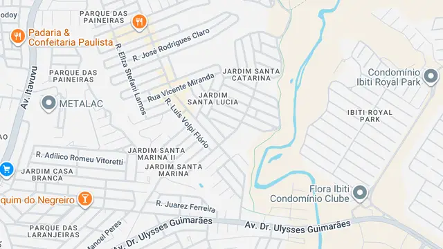 Mapa do bairro Jardim Santa Lúcia, Sorocaba - SP