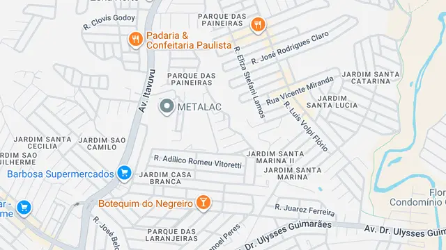 Mapa do bairro Jardim Santa Paula II, Sorocaba - SP