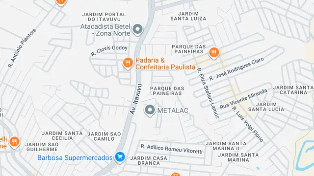 Mapa do bairro Jardim Santa Paula, Sorocaba - SP