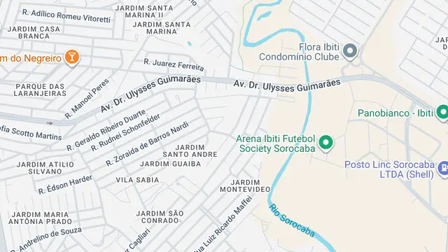 Mapa do bairro Jardim Santo André, Sorocaba - SP