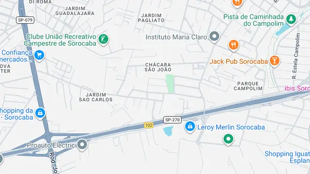 Mapa do bairro Jardim São Carlos, Sorocaba - SP