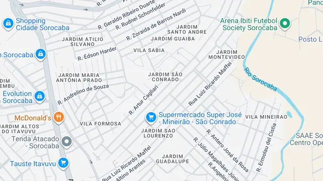 Mapa do bairro Jardim São Conrado, Sorocaba - SP