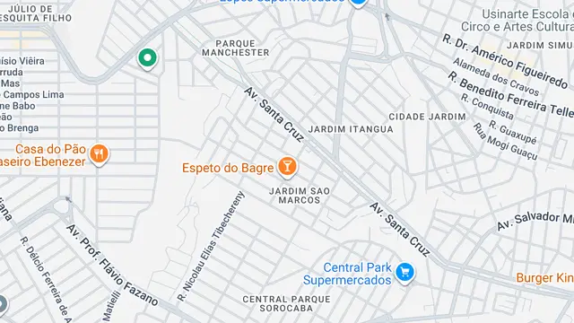 Mapa do bairro Jardim São Marcos, Sorocaba - SP