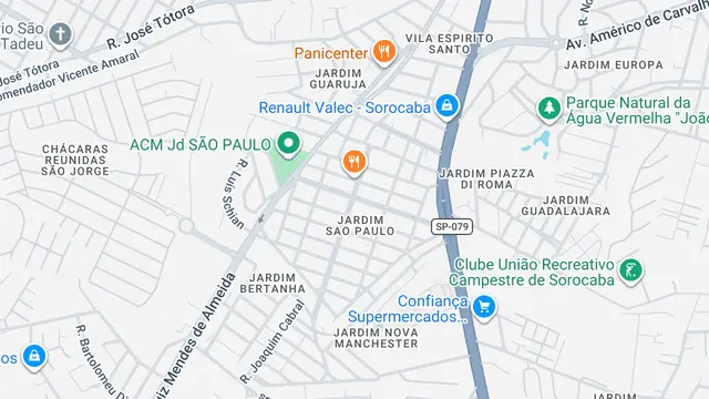 Mapa do bairro Jardim São Paulo, Sorocaba - SP