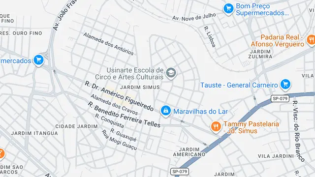 Mapa do bairro Jardim Simus, Sorocaba - SP