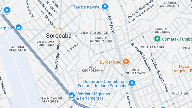 Mapa do bairro Jardim Sônia Maria, Sorocaba - SP