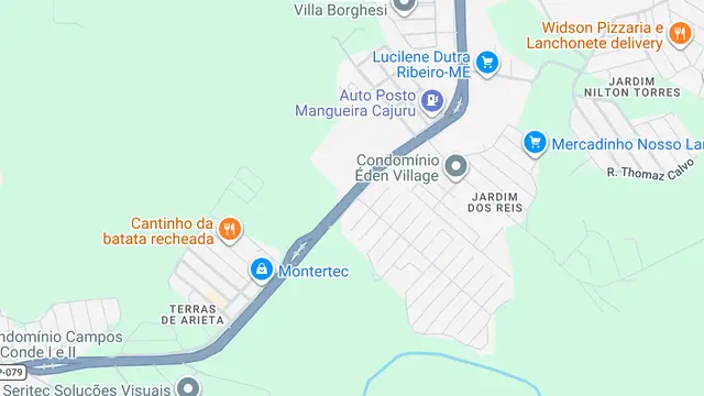 Mapa do bairro Jardim Terras de São Francisco, Sorocaba - SP