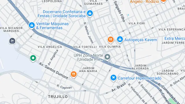 Mapa do bairro Jardim Tortelli, Sorocaba - SP