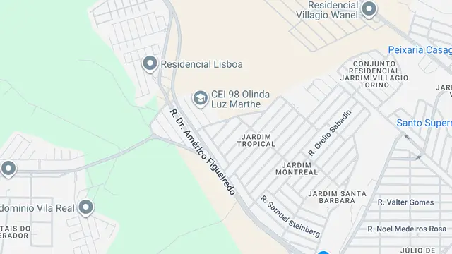 Mapa do bairro Jardim Tropical, Sorocaba - SP