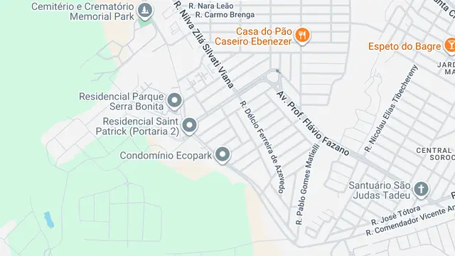 Mapa do bairro Jardim Tulipas, Sorocaba - SP
