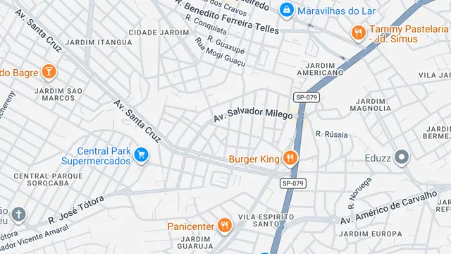 Mapa do bairro Jardim Vera Cruz, Sorocaba - SP