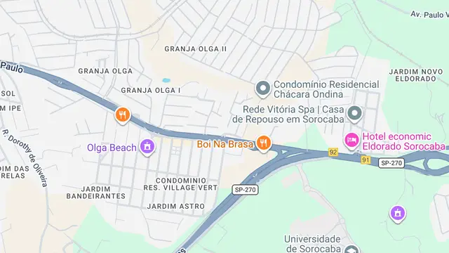 Mapa do bairro Jardim Via Reggio, Sorocaba - SP