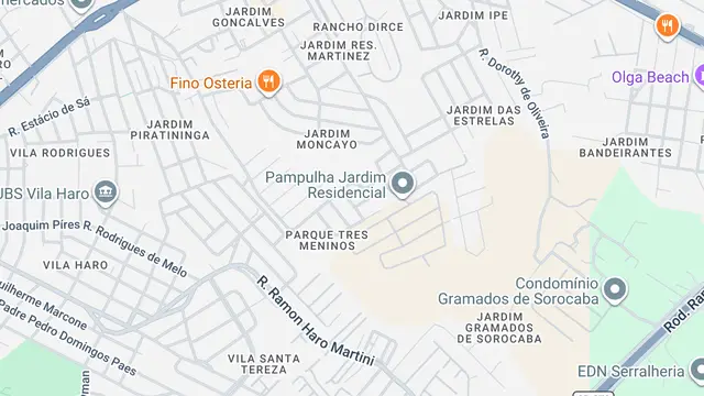 Mapa do bairro Jardim Vila São Domingos, Sorocaba - SP