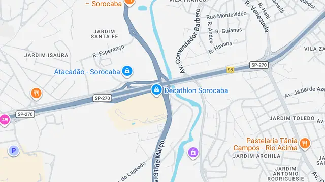 Mapa do bairro Jardim Zezo Miguel, Sorocaba - SP - Avenida Comendador Pereira Inácio 2440
