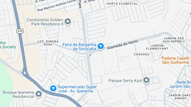 Mapa do bairro Loteamento Dinorá Rosa, Sorocaba - SP