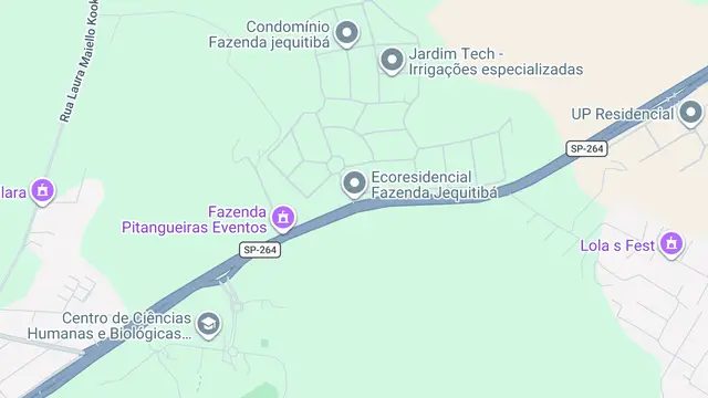 Mapa do bairro Parque Ecoresidencial Fazenda Jequitibá, Sorocaba - SP