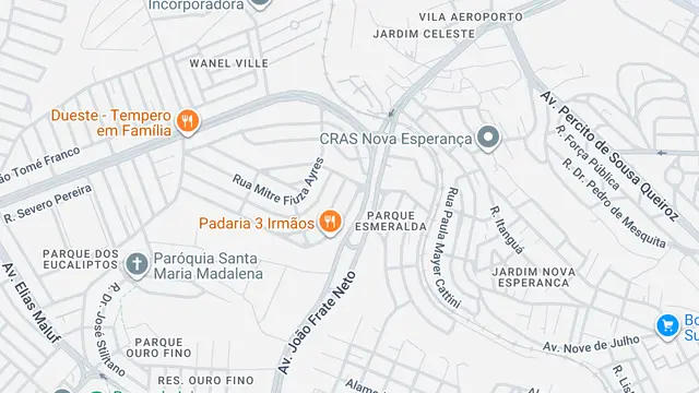 Mapa do bairro Parque Esmeralda, Sorocaba - SP