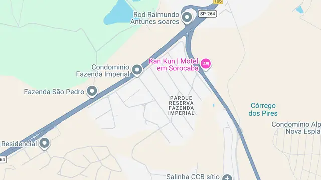 Mapa do bairro Parque Reserva Fazenda Imperial, Sorocaba - SP