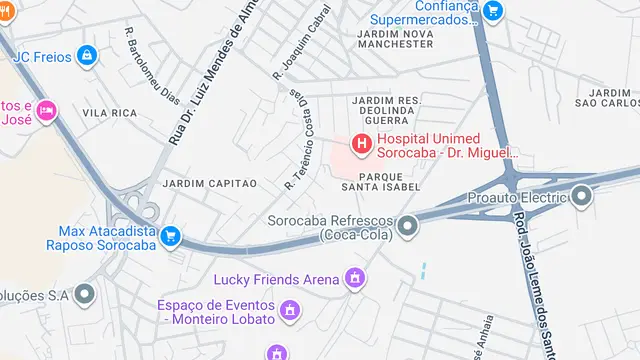 Mapa do bairro Parque Santa Isabel, Sorocaba - SP