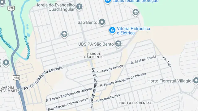 Mapa do bairro Parque São Bento, Sorocaba - SP