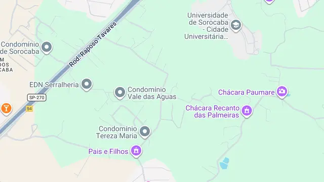 Mapa do bairro Portal de São Francisco, Sorocaba - SP