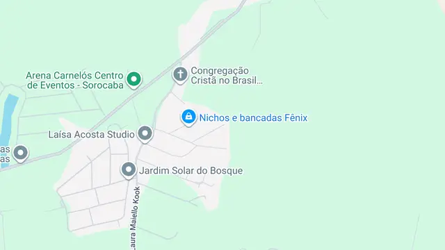 Mapa do bairro Recanto do Jataí, Sorocaba - SP