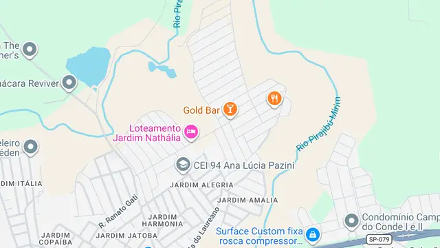 Mapa do bairro Residencial Jardim Nathália, Sorocaba - SP