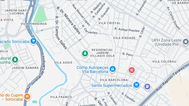 Mapa do bairro Residencial Jardim Villagio Sola, Sorocaba - SP